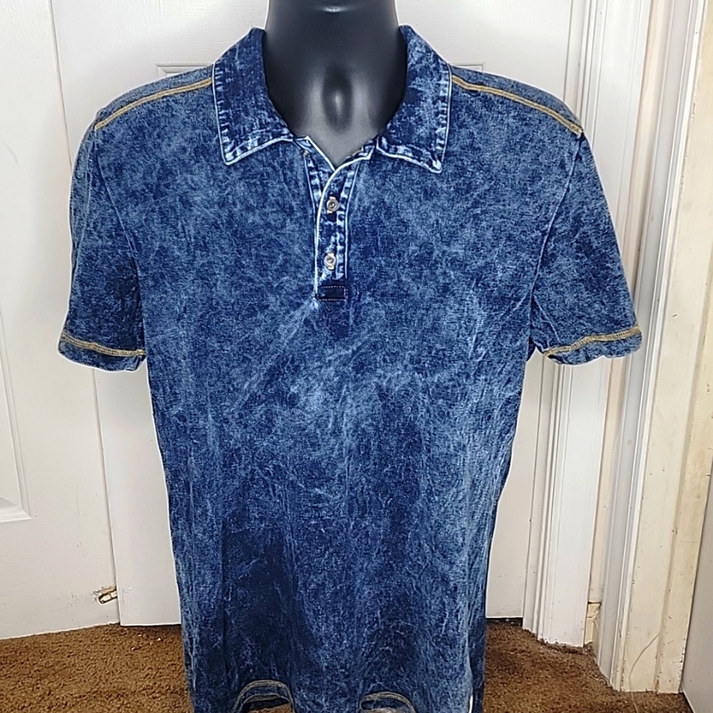 Agave Denim Blue Three Button Shirt Size M